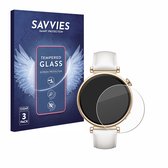 Savvies - Protection d'écran en Glas trempé 9H pour Huawei Watch GT 4 (41 mm) (3 pièces)