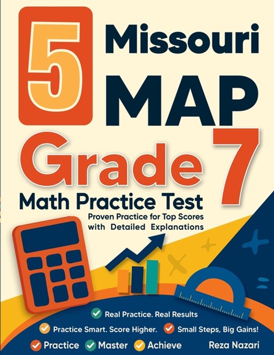 5 Missouri MAP Grade 7 Math Practice Tests - cover