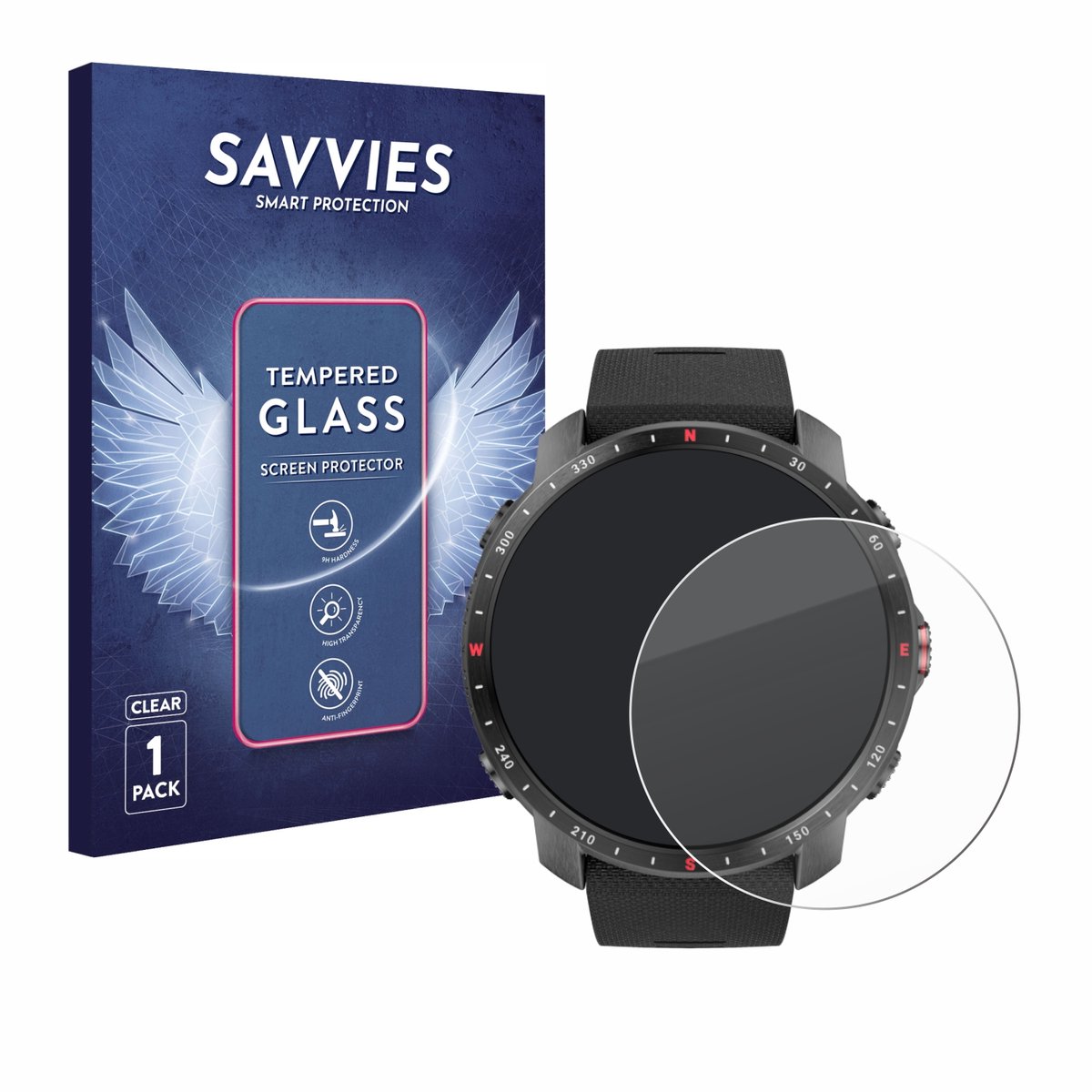 Savvies - Glas Screenprotector voor Polar Grit X Pro - Gehard Beschermglas 9H