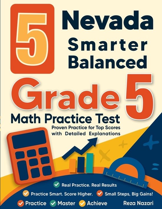 5 Nevada Smarter Balanced Grade 5 Math Practice Tests - cover