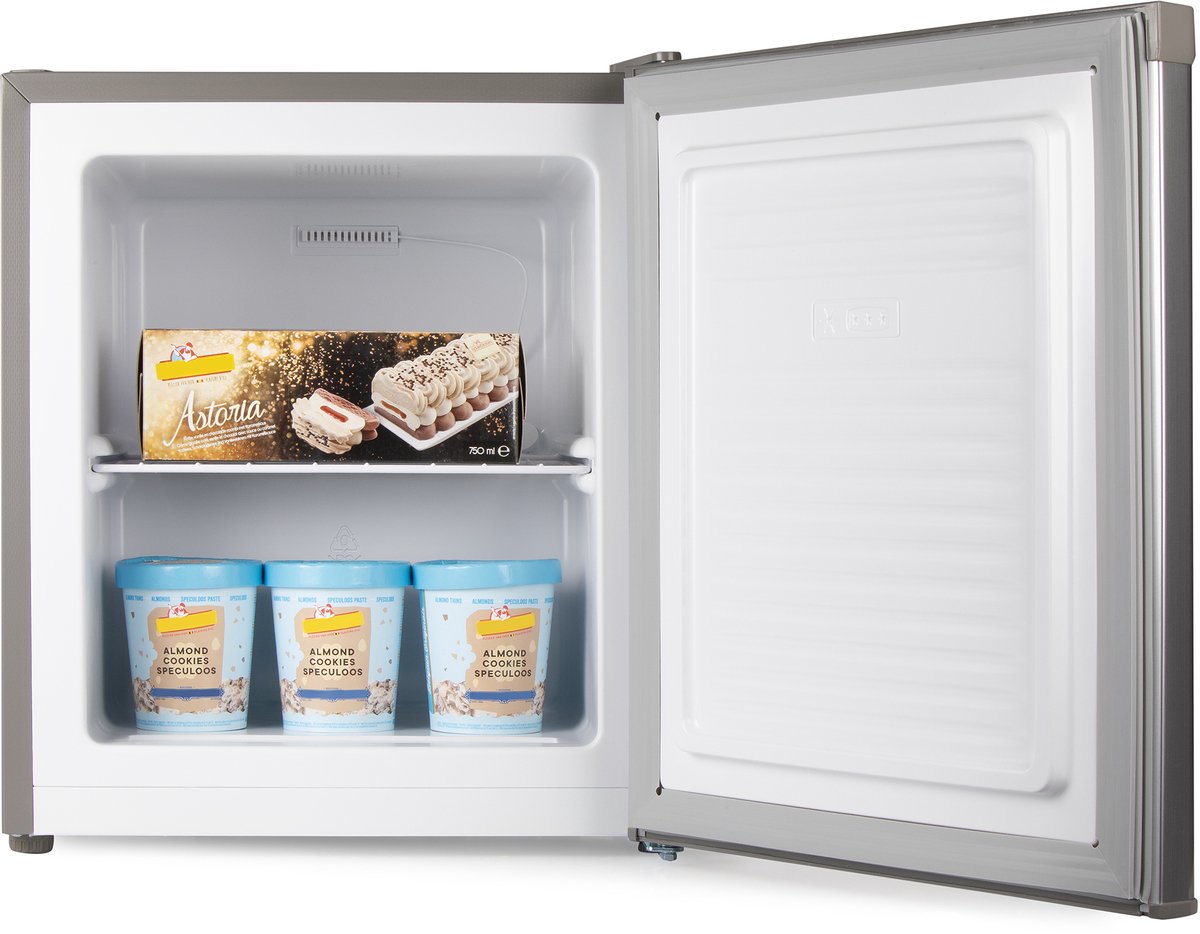 Bol.com PRIMO PR116DV Mini Vriezer - Kleine Diepvries - Vrijstaand - 33L - E - Zilver aanbieding