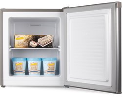 PRIMO PR116DV Mini Vriezer - Kleine Diepvries - Vrijstaand - 33L - E - Zilver