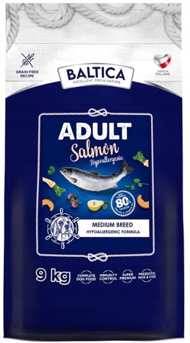 Baltica Baltica Excellent - Hondenvoer Zalm - Maat M (Middelgrote Rassen) - 9 kg - Graanvrij & Erwtenvrij