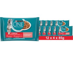 12x Purina One Pouch Sterilcat Adult Zalm 4 x 85 gr