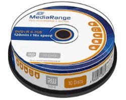 Mediarange 4,7 GB DVD‑R / DVD+R 16× | 10 Stuks Cake Box | Recordable DVD Schijven | Data, Video & Back‑ups | Hoge Compatibiliteit