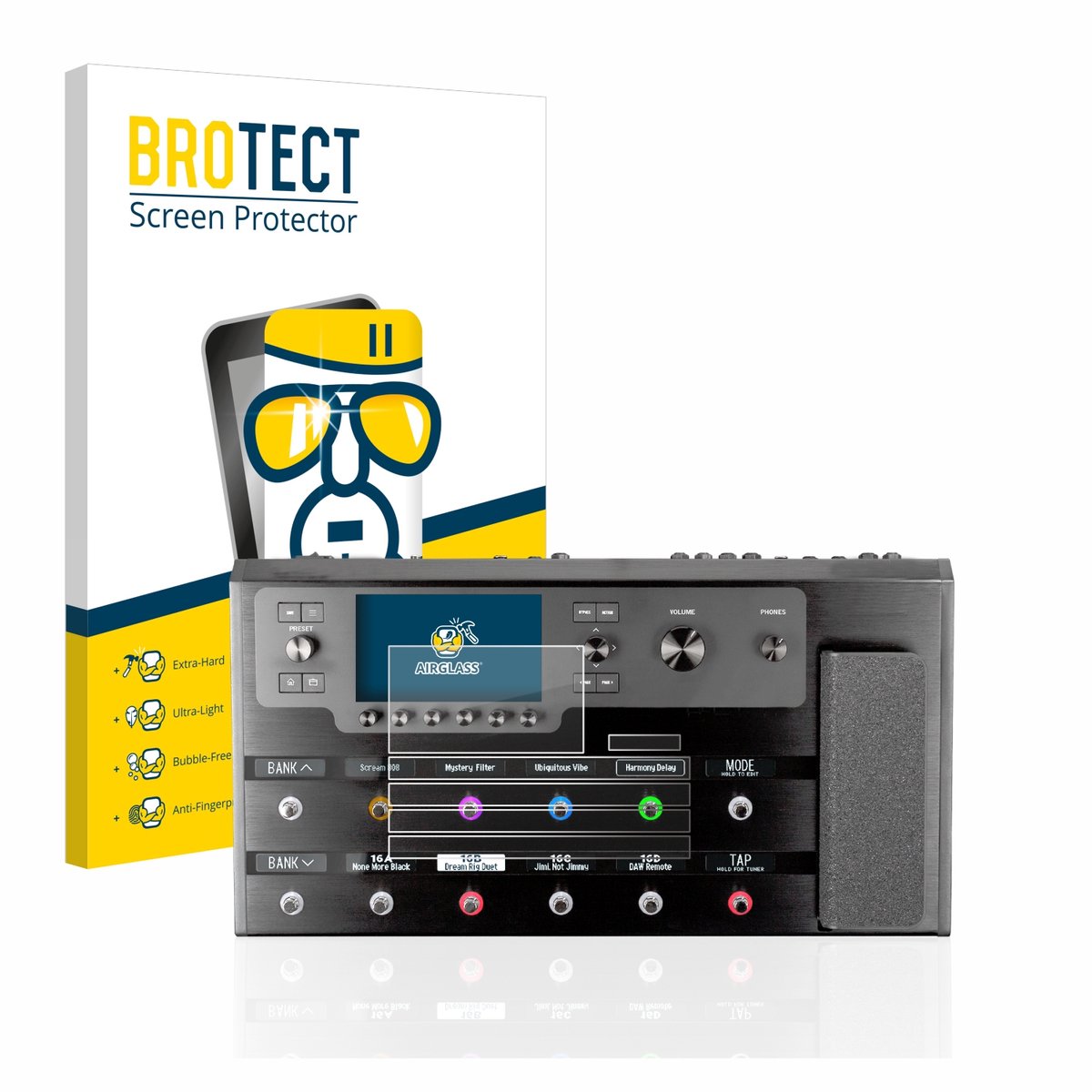 Screenprotector voor Line 6 Helix Floor Beschermglas transparant