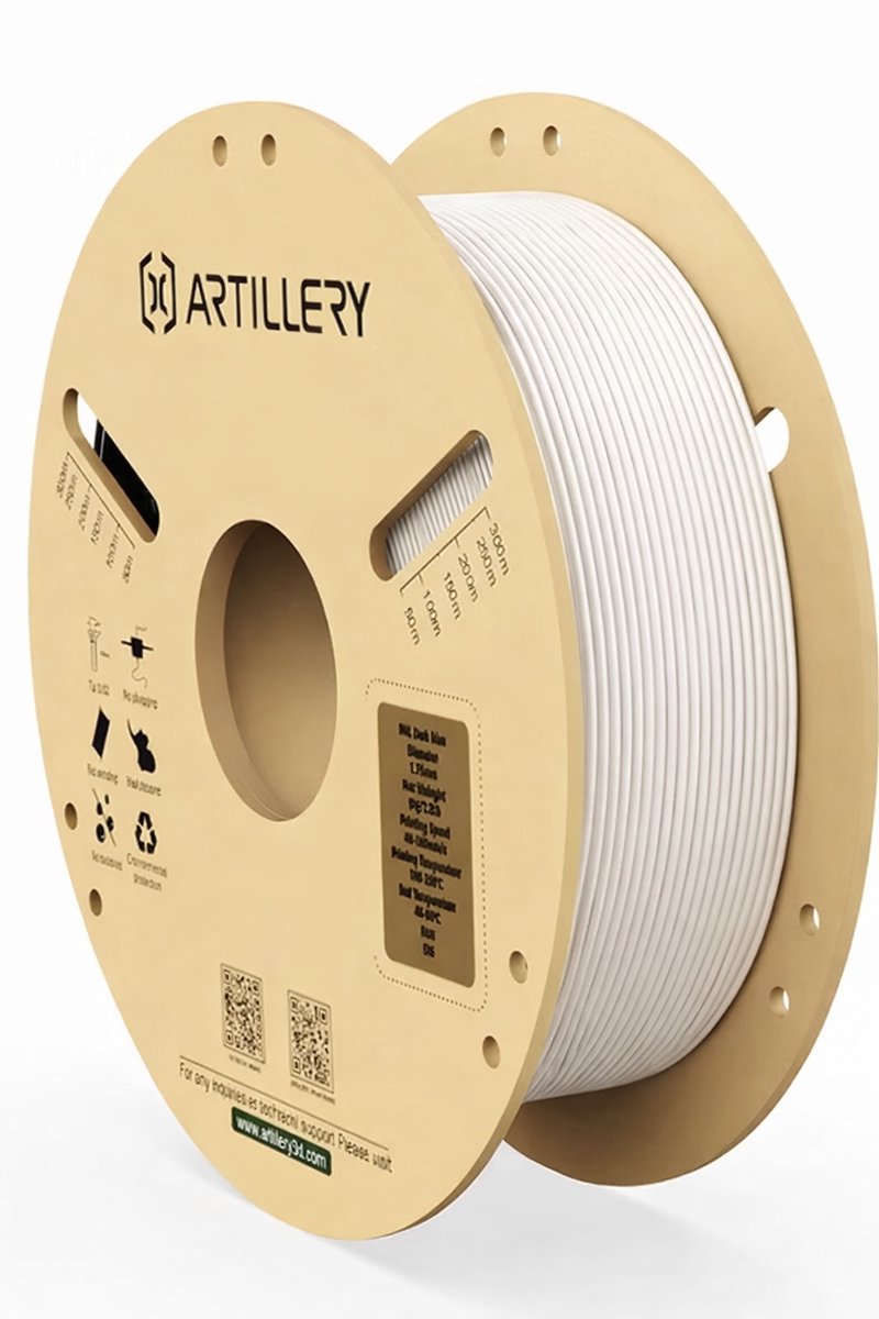 Artillery PLA Filament Wit 1.75mm – 3D Printer Filament Hoge Precisie – Geschikt voor FDM Printers