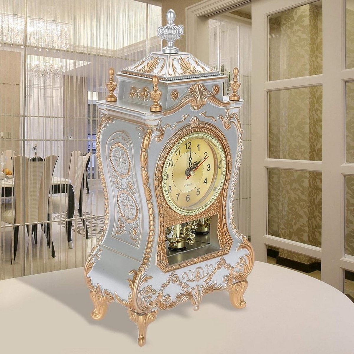Vintage Wekker Tafelklok Antiek Design voor Slaapkamer en Bureau