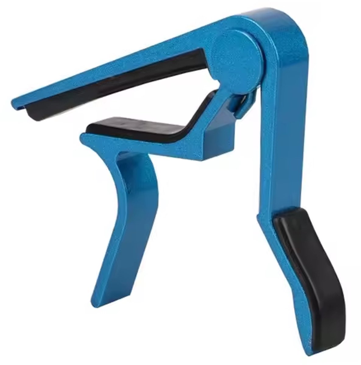 Capo - Gitaarklem - Platte toets - Gitaar capo met grip - Elektrisch, akoestisch en ukelele - Guitar capo - Gitaar /muziek accessoire - Aluminium - Blauw - Jonyx