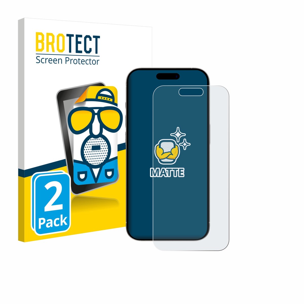 BROTECT - Screenprotector voor Apple iPhone 15 / 15 Pro - Folie Beschermfolie matte 2 Stuks