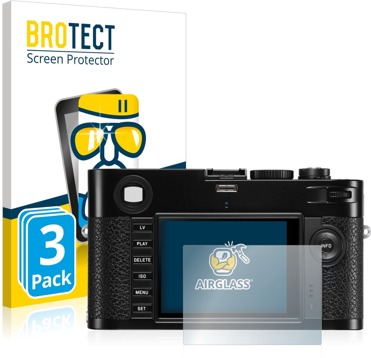 Screenprotector 3 Stuks voor Leica M (Typ 240) Beschermglas transparant