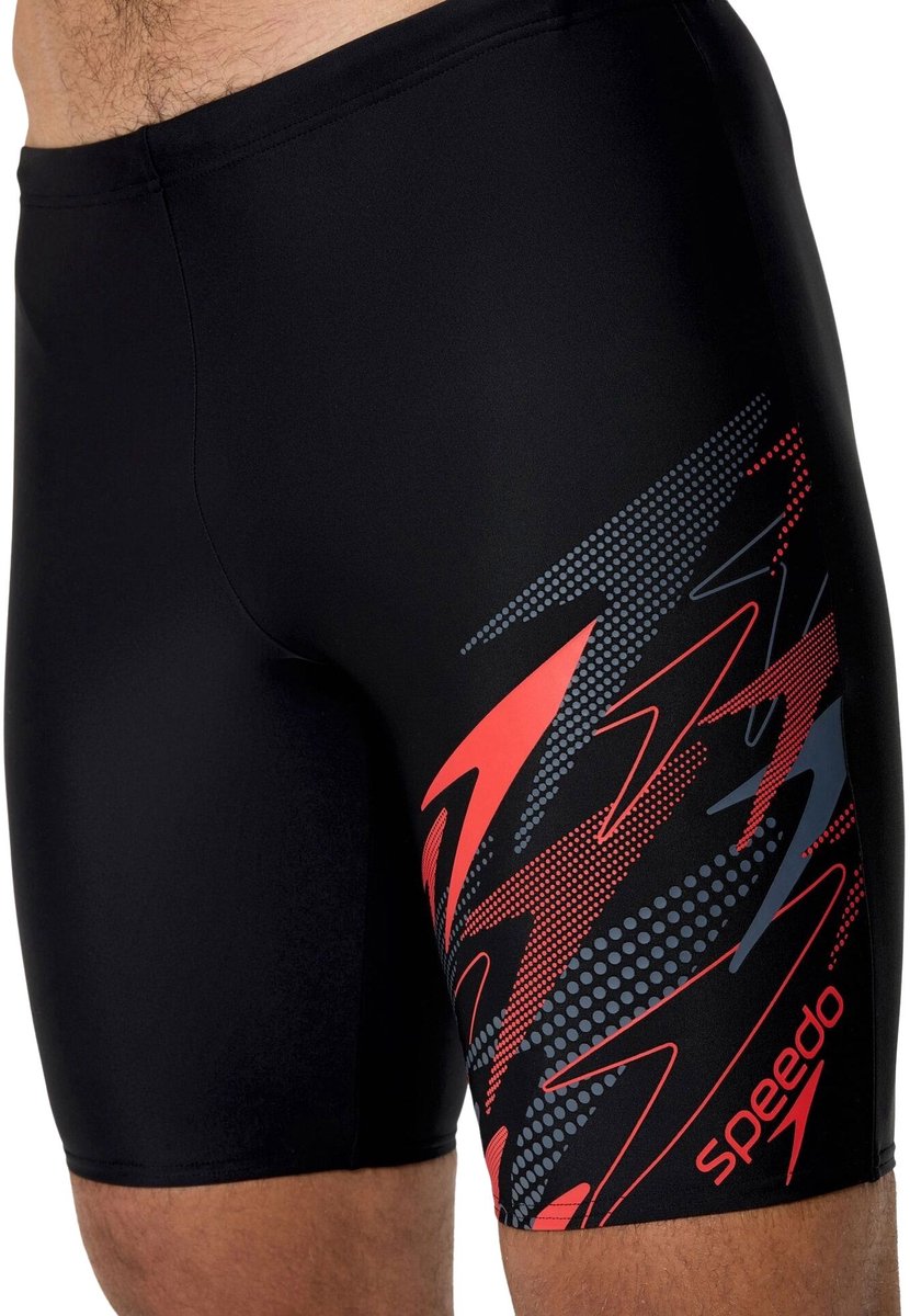 Speedo Medley Logo Jammer Heren Sportzwembroek - Zwart/Rood — afbeelding 5