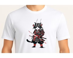 Samurai Cat Anime - T Shirt - anime - animevibes - Gift - Cadeau - otakustyle - animeprint - streetwearstyle - otaku - otakulife