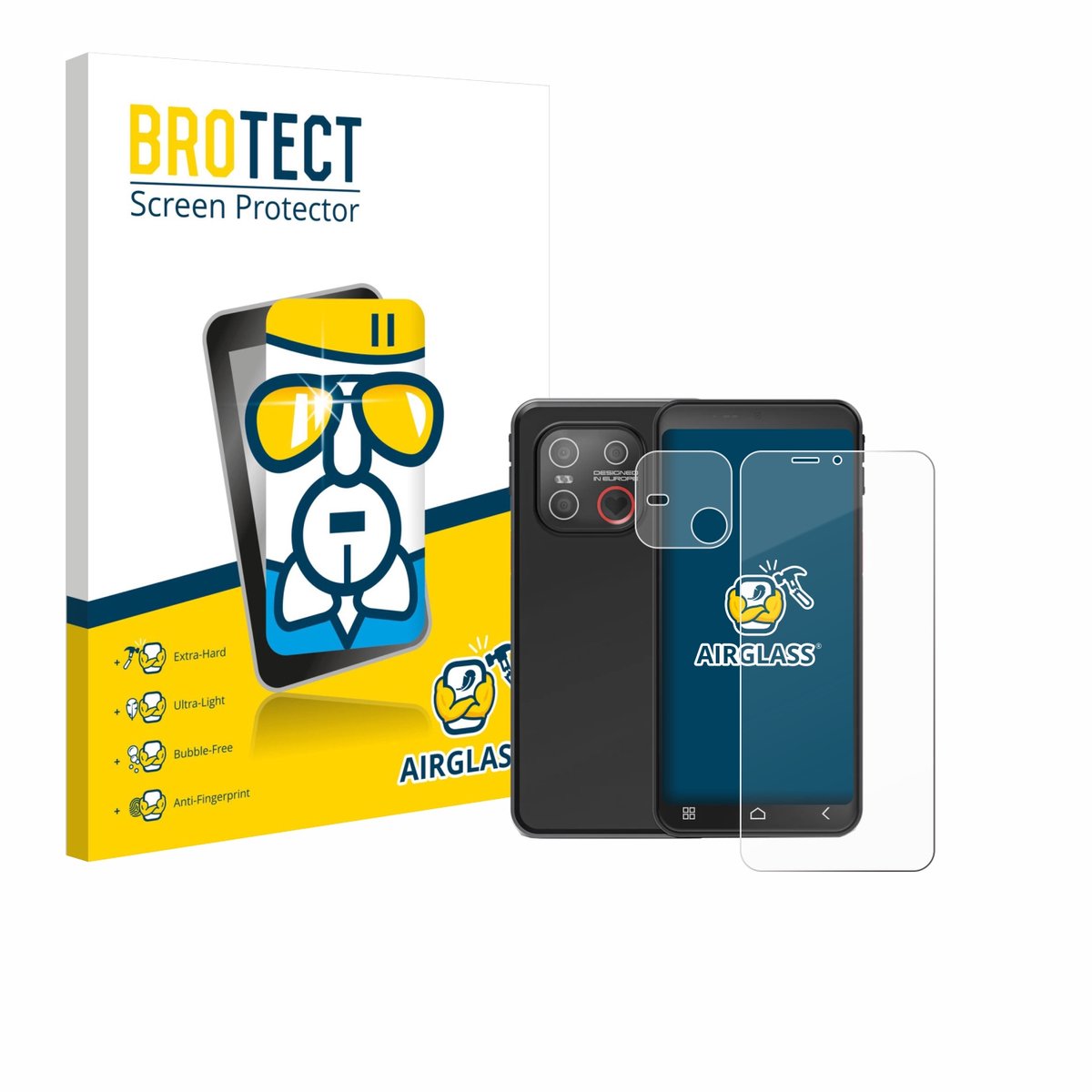 Screenprotector voor Emporia Smart ME7 (Voor+Camera) Beschermglas transparant