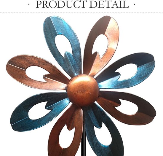 Metalen Tuinspinners voor Buiten - Tuinwindvanger en Windmolens - Premium Kinetische Windsculptuur voor Patio, Gazon en Tuin — afbeelding 3