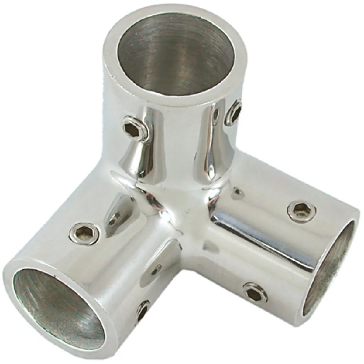 Oem Marine Roestvrij Staal 3-weg 90° Connector Zilver 22 mm