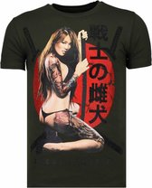 Killer Bitch - Rhinestone T-shirt - Khaki
