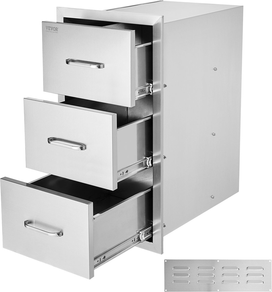 VEVOR Buitenkeuken Laden Drievoudige Grill Toegang Laden Eiland 47x57x57cm