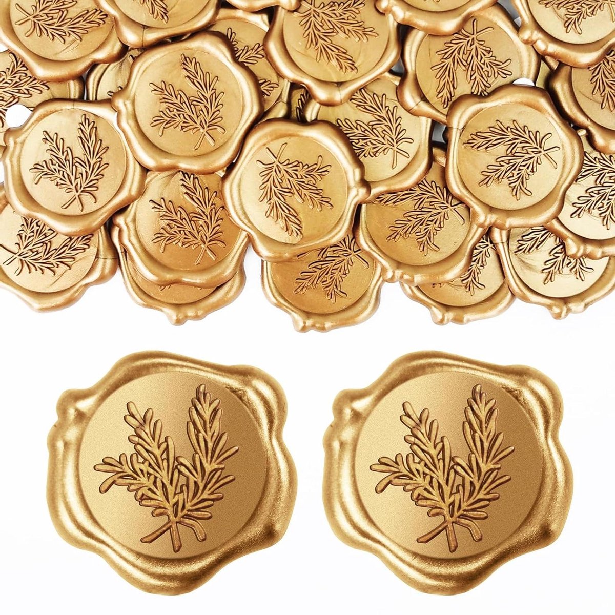 Wax Seal Stickers - Gouden Envelop Seal - Zelfklevende Dots - Reliëf Seals - Vintage - Bruiloft Uitnodiging - Verjaardag - Kerstfeest - 50 Stuks