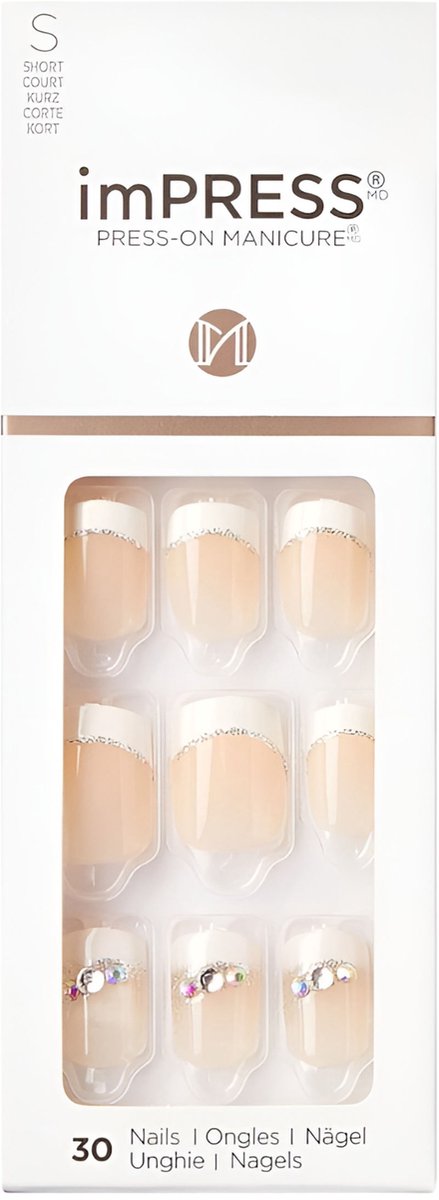 KIM007C Kunstnagels French - Kunstnagels - 30 stuks, KISS