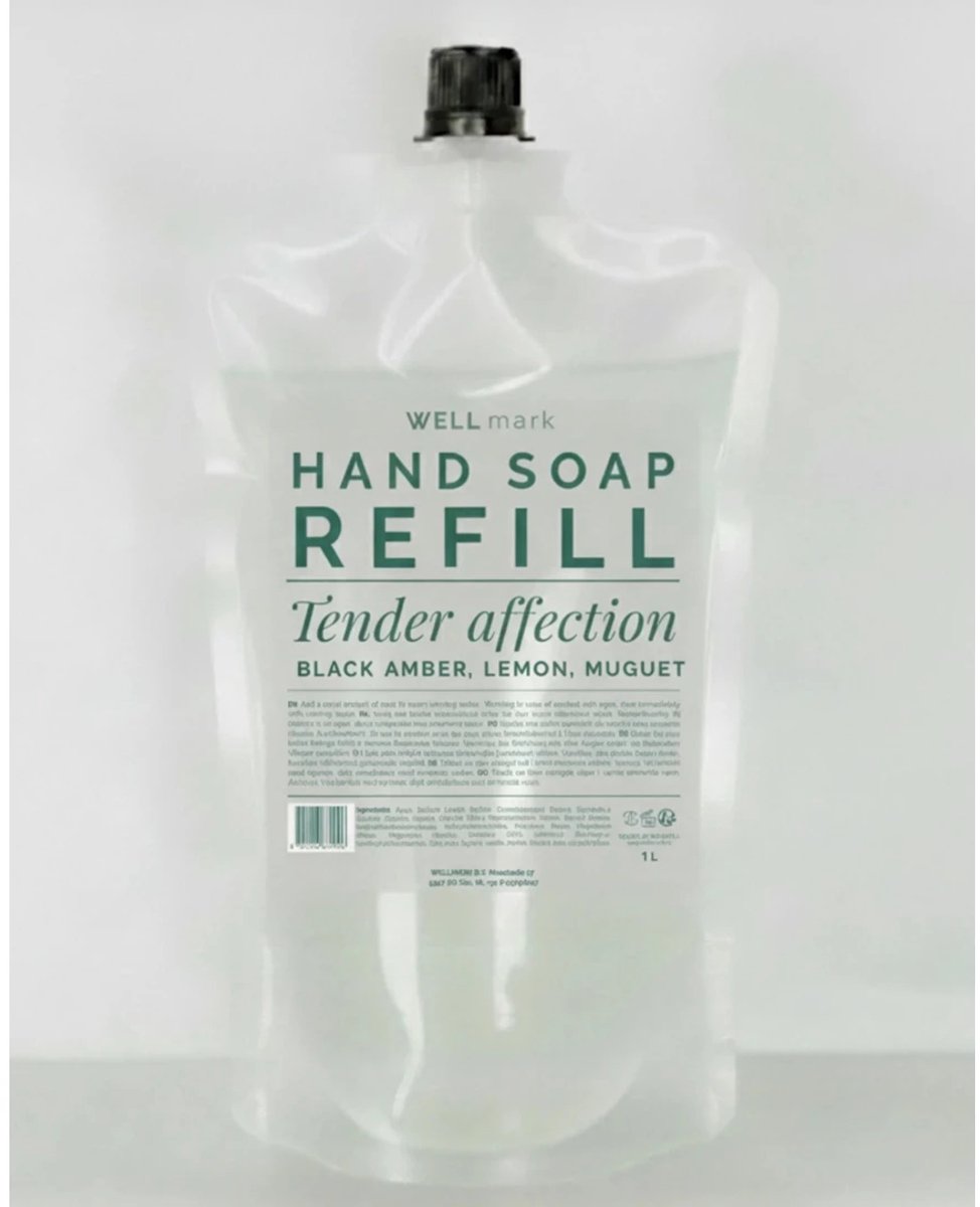 Wellmark refill handzeep 1L tender affection midnight green