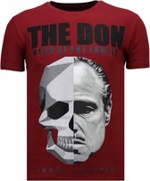 The Don Skull - Rhinestone T-shirt - Bordeaux