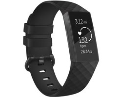 iMoshion en Siliconen iMoshion pour Fitbit Charge 3, Fitbit Charge 4 - Zwart