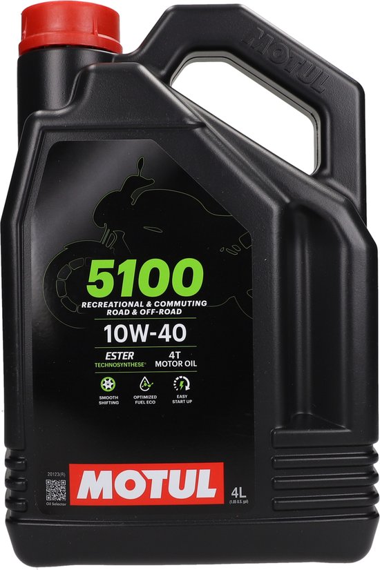 MOTUL 5100 10w40 Motorolie - 4L - semi-synthetisch - voor 4-takt benzinemotoren