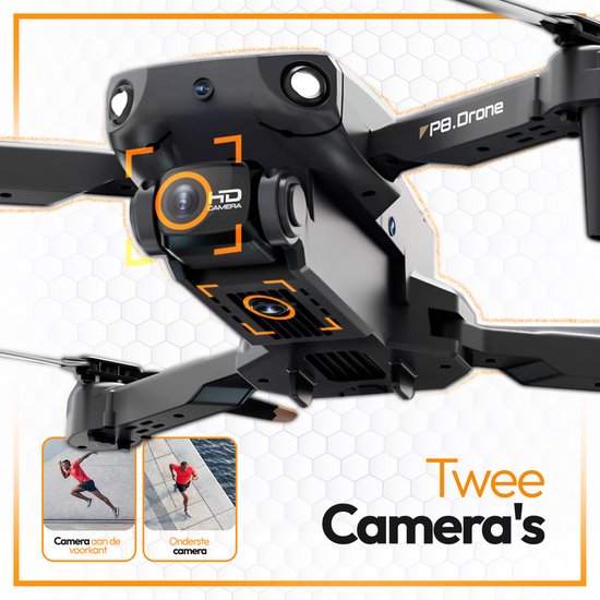 SefSay Ultra Max Drone - Drone met dubbele ESC HD camera - Obstakel Ontwijking - Borstelloze motoren - 3 batterijen en een opbergtas - Geschikt voor kinderen en volwassenen