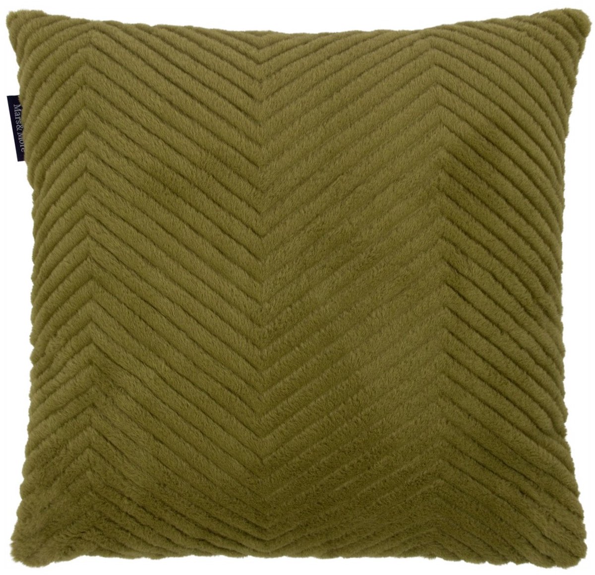 Mars & More Kussen Visgraat Groen 45x45cm