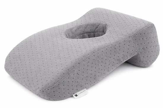 Gezichtskussen voor Massage - Grijs - 36 cm x 25 x 11 cm - Massage Kussen - Massagekussen voor Kind en Volwassenen - Hoofdsteun Massagetafel