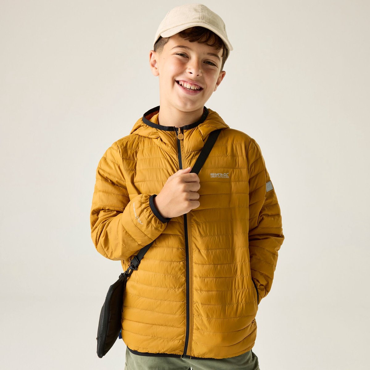 Kinderjas met capuchon en gewatteerde look (Hillpack)