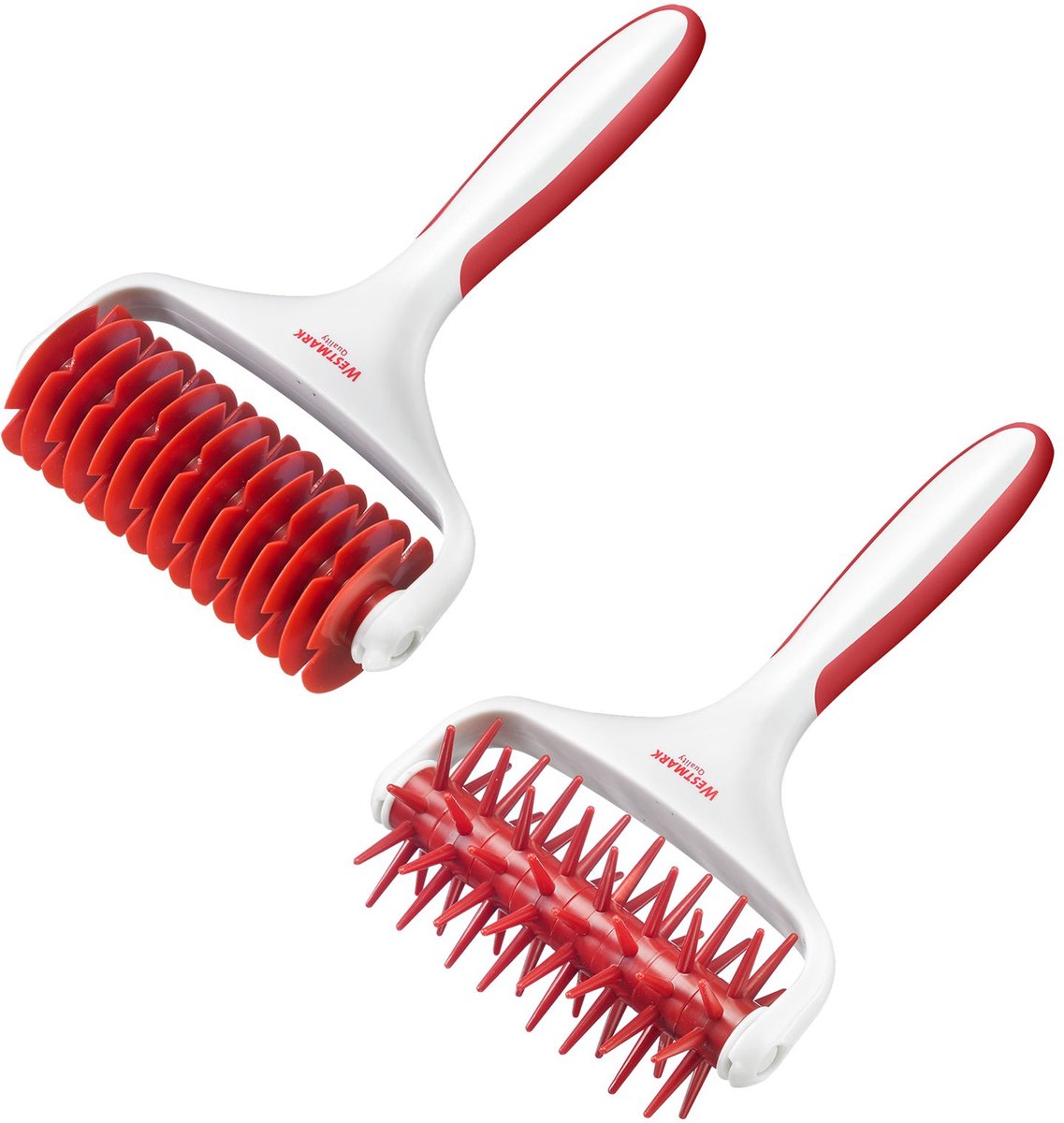 Westmark 1 Roosterroller, 19,5 cm + 1 Stipproller, 20 cm, Plastic, Wit/Rood, 321822E6