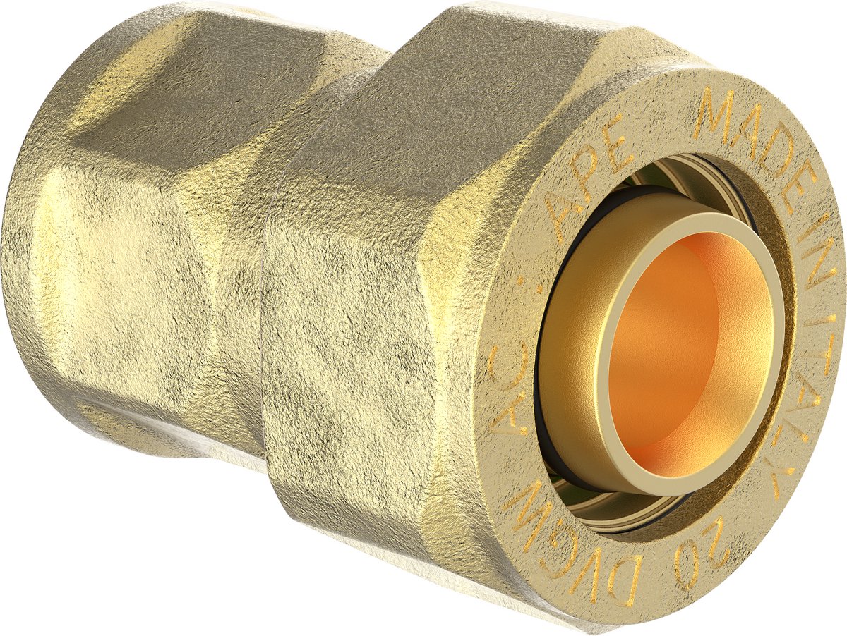 KIRCHHOFF MS overgangsstuk, blanco, 26 mm x 3/4"BI, knelfitting voor meerlagen buis