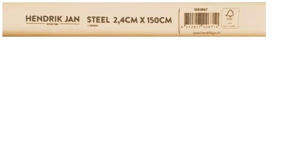 Hendrik Jan - Bezemsteel - Espenhout - 24 mm x 150 cm van Hendrik Jan — afbeelding 3