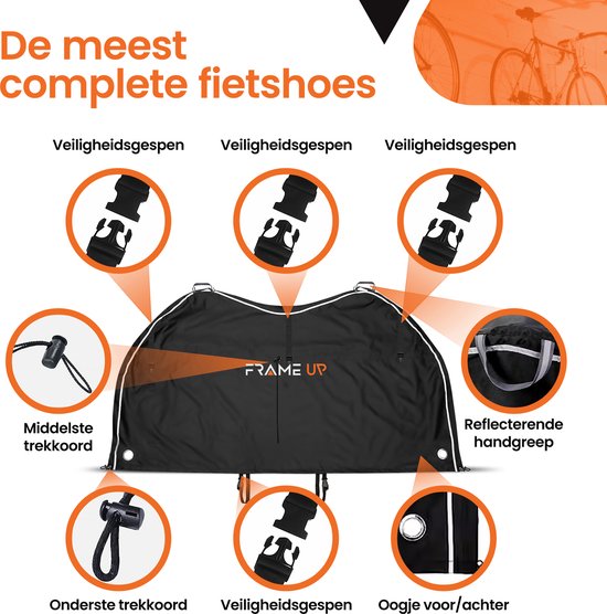 Fietshoes Fietsendrager voor 1 of 2 fietsen - Auto/Caravan/Dissel - 100% Waterdicht - 420D - Fietszeil - Fietsbeschermhoes - Universeel - Fietshoes Elektrische fiets - Anti-diefstal - Fietsbeschermhoes - Incl. Opbergzak van FIETSHOES — afbeelding 2