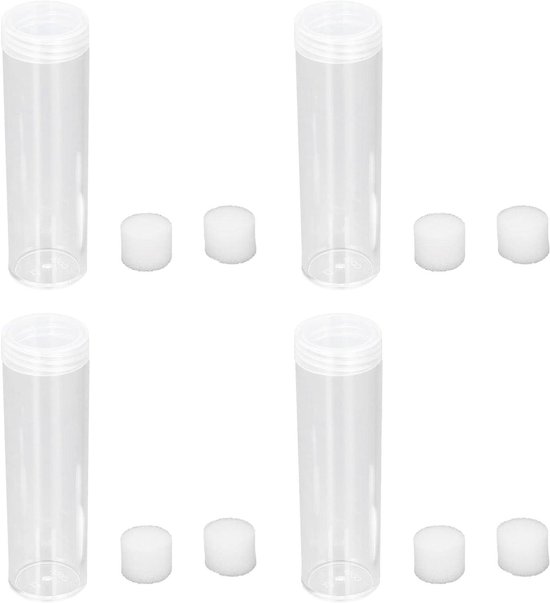 Foto: Doorzichtige opbergbuizen voor munten handig en herbruikbaar met kussenspons muntenverzameling opbergen organizer voor muntverzamelaars