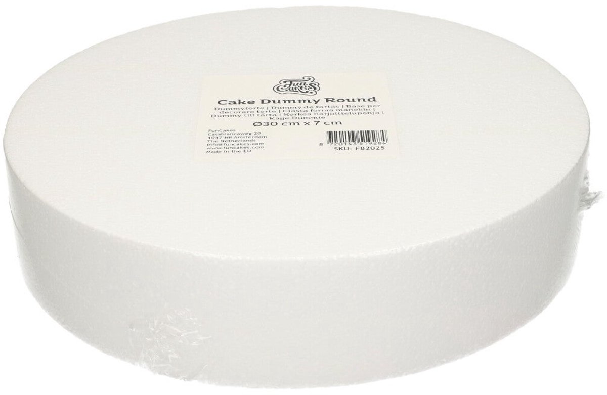 FunCakes Taart Dummy - Piepschuim Blok - Rond - Ø30 cm x 7 cm