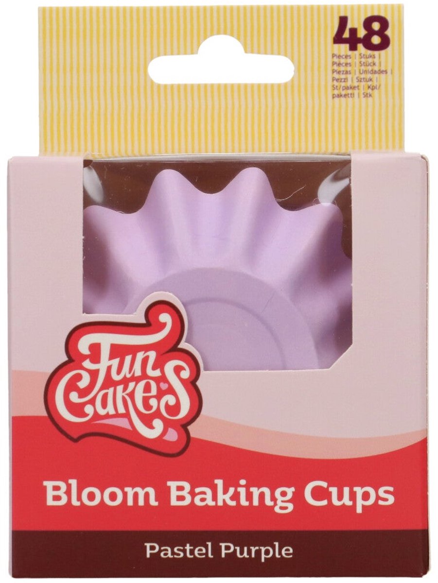 FunCakes - Bloom Baking Cups - Metallic Paars pk/48 - Cupcake