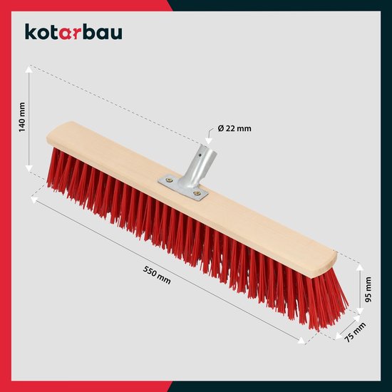 KOTARBAU Bezem, 55 cm, terras, zonder steel, hout, PVC, tuin van KOTARBAU — afbeelding 3