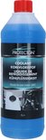 Protecton koelvloeistof, helder blauw, 1 liter fles met rode dop, label met 'Ready to use - max -26°C'.