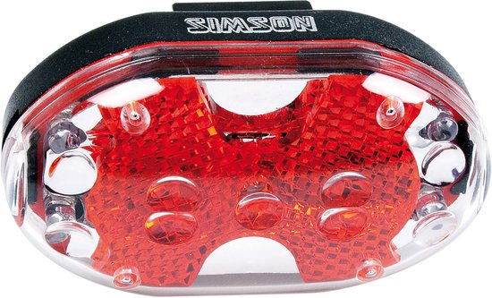 Simson Achterlicht fiets - 5 LED's - Eenvoudige montage - Inclusief batterijen — afbeelding 2
