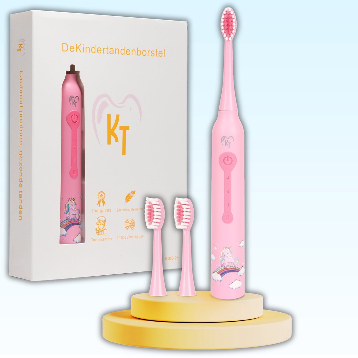 KT Unicorn Sonische Elektrische Tandenborstel Kind Roze - KT - €36,50