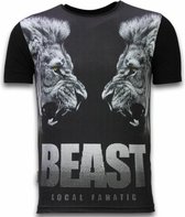 Beast - Digital Rhinestone T-shirt - Zwart