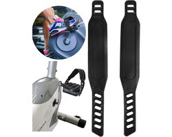 Fiets riemen – Pedal straps – 1 paar – 31 × 4,5 cm – Pedaalriemen hometrainer – Pedaalriem – Pedalen met riempjes – Pedaalriem voor stationaire fietsen – Universeel – Verstelbare lengte – Rubberen antislip – Straps – Fiets accessoires – Zwart