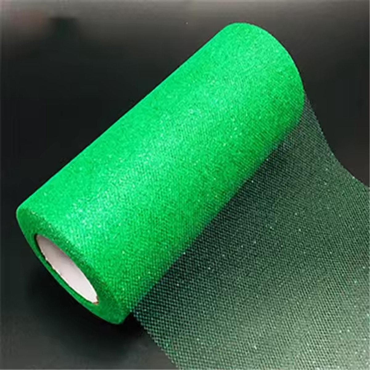 Glitter tule - Groen - 22,8 meter