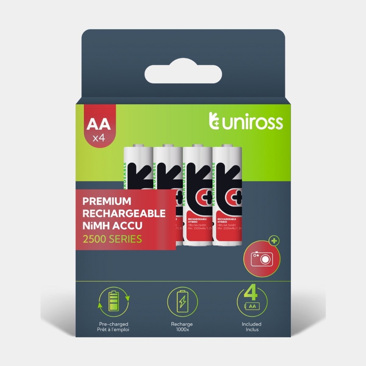 Uniross NiMH Hybrio AA/HR6 1.2V 2500 4 pack