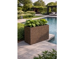 Fameilleur 3-in-1 Rattan Plantenbak met 3 Binnenpotten – ...