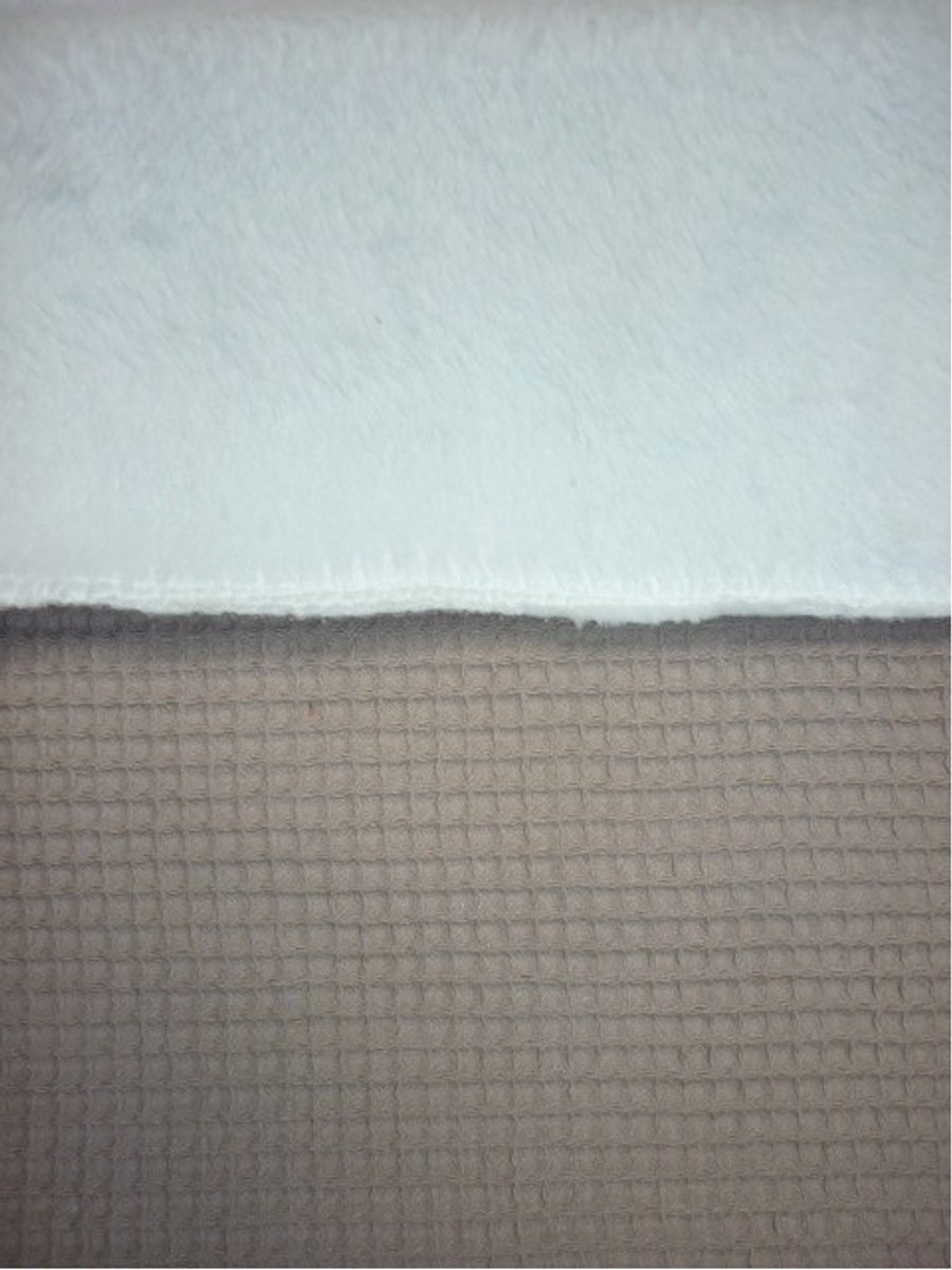 Oogappel Wafelstof Cottonfleece Ledikantdeken 100x150 cm Donker Beige-Bruin