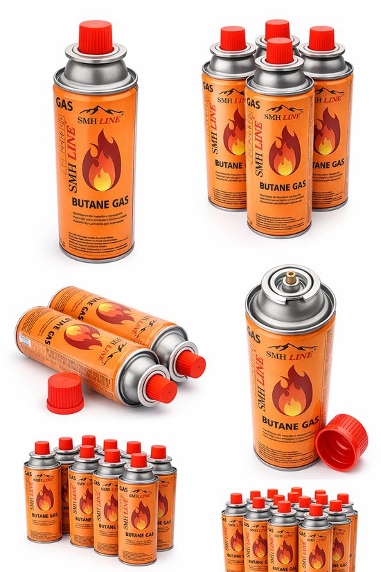 SMH LINE® Kookstel gasflessen - Butaan Gasflessen - 20x 227g - Gasbussen van SMH LINE® — afbeelding 3